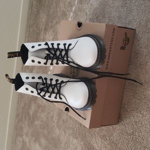 New in box dr. Martens luana white combat boots size 9